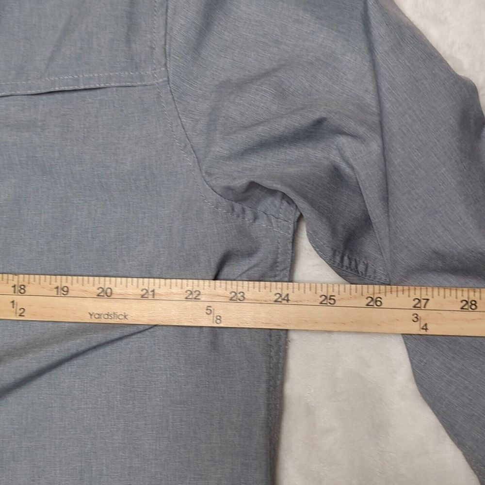 Gillz Fishing Shirt Men's Gray Size XLarge Long Sleeve Button Up Vented Relaxed - Picture 13 of 15